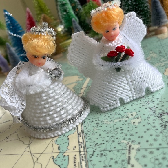 Vintage Handmade Angel Christmas Ornaments (2) - Picture 1 of 7